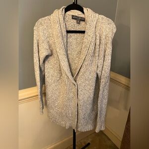 Eddie Bauer Women's Light Gray Cardigan tall medium